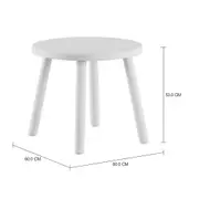 MESA INFANTIL REDONDA 60 CM VIK - BRANCO - Foto 4