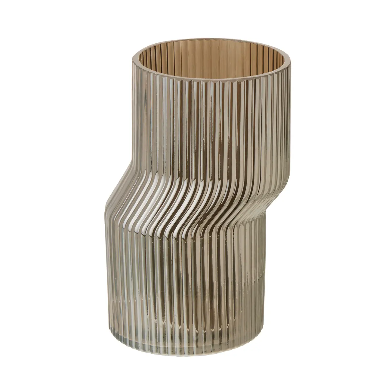 VASO 20 CM ON FOCUS - KONKRET/PRATA - Foto 1