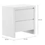 MESA DE CABECEIRA 2 GAVETAS VOGAN - BRANCO BRILHANTE - Foto 4