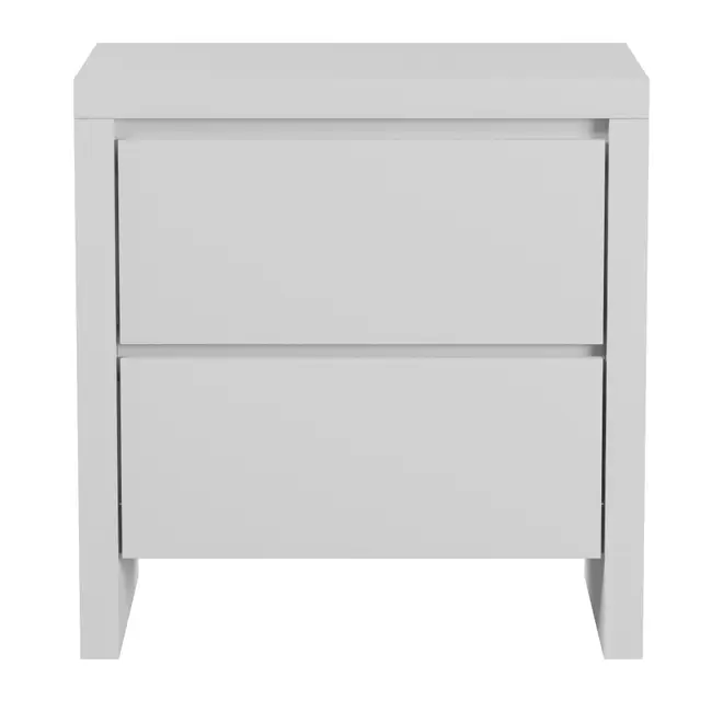 MESA DE CABECEIRA 2 GAVETAS VOGAN - BRANCO BRILHANTE - Foto 1
