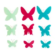 ADORNO DE PAREDE COM 9 MARIPOSA - MULTICOR - Foto 1