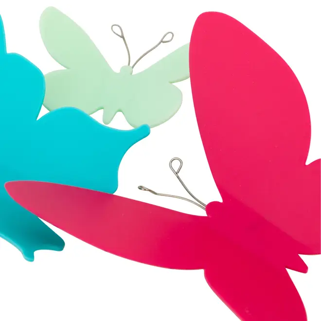 ADORNO DE PAREDE COM 9 MARIPOSA - MULTICOR - Foto 7