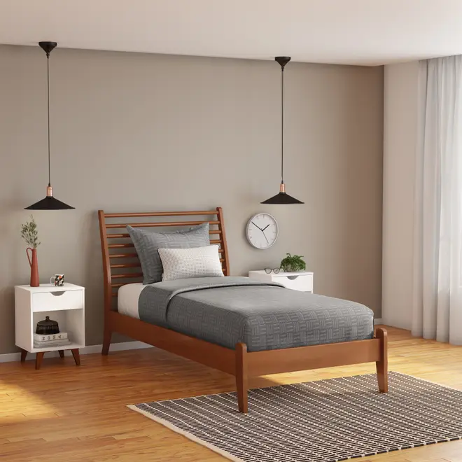 CAMA DE SOLTEIRO 98 CM MIRAGE HIGH - NOZES - Foto 9