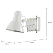 LUMINÁRIA DE PAREDE PANTOGRAF - BRANCO/BRANCO - Foto 2
