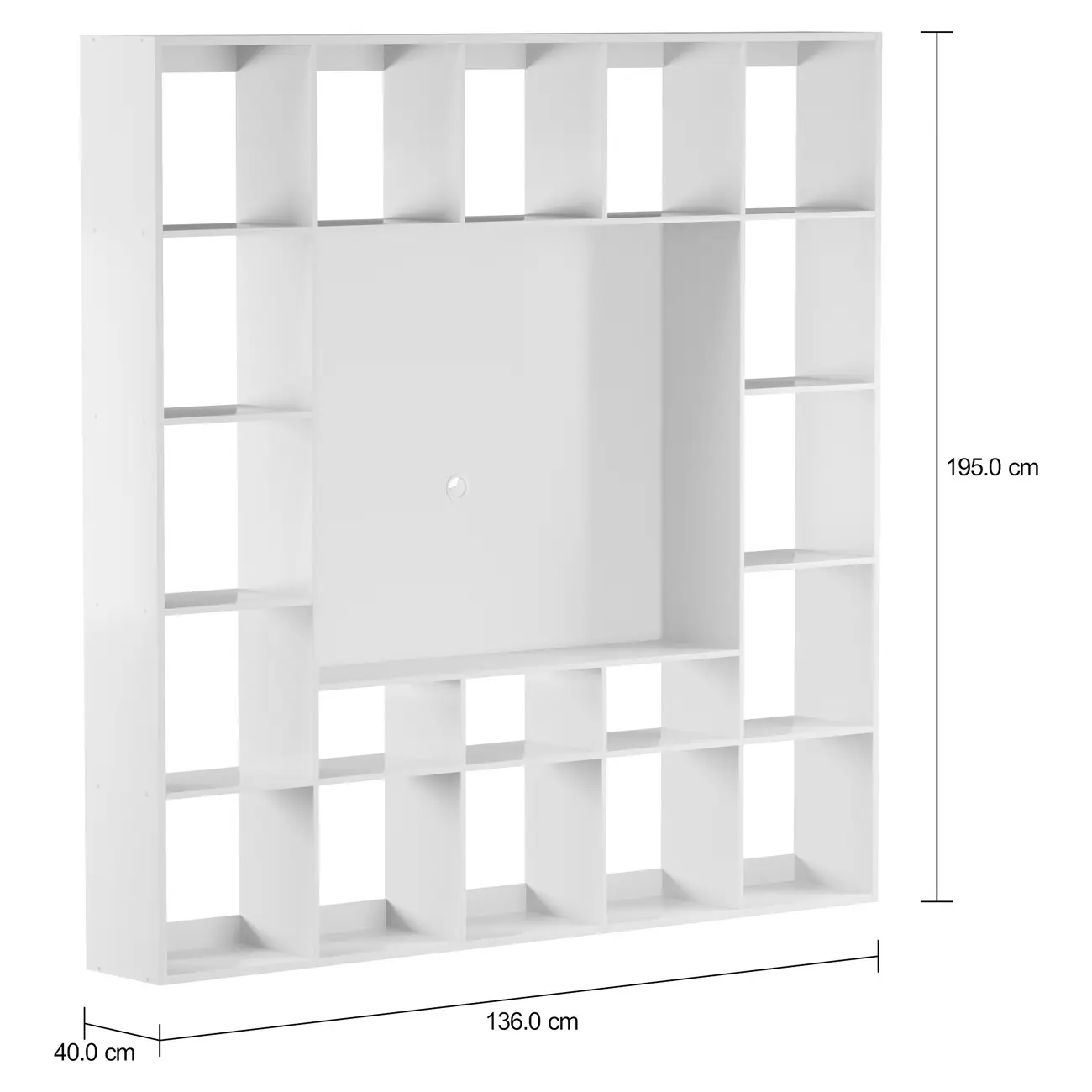 ESTANTE PARA TV DE ATÉ 46 POLEGADAS 2,12 M X 2,12 M CÉLULA - BRANCO - Foto 5