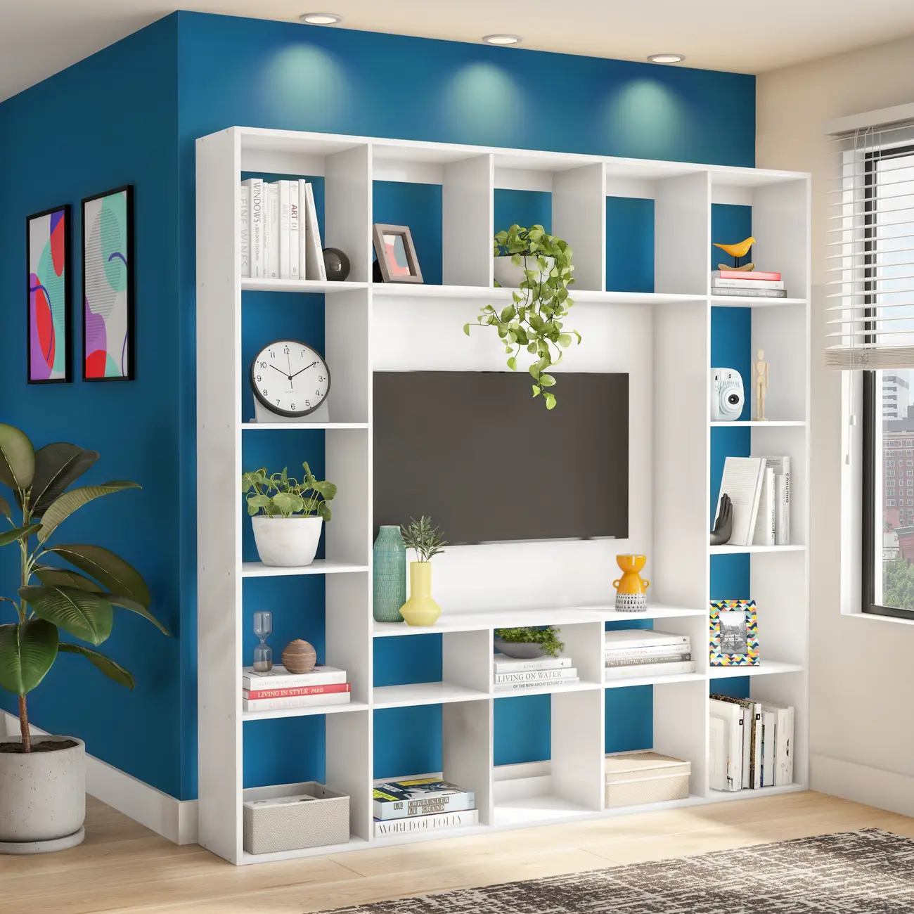 ESTANTE PARA TV DE ATÉ 46 POLEGADAS 2,12 M X 2,12 M CÉLULA - BRANCO - Foto 6