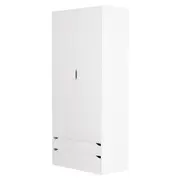 GUARDA-ROUPA 2 PORTAS/4 GAVETAS WINK - BRANCO - Foto 2