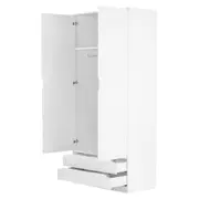 GUARDA-ROUPA 2 PORTAS/4 GAVETAS WINK - BRANCO - Foto 3