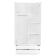 GUARDA-ROUPA 2 PORTAS/4 GAVETAS WINK - BRANCO - Foto 4