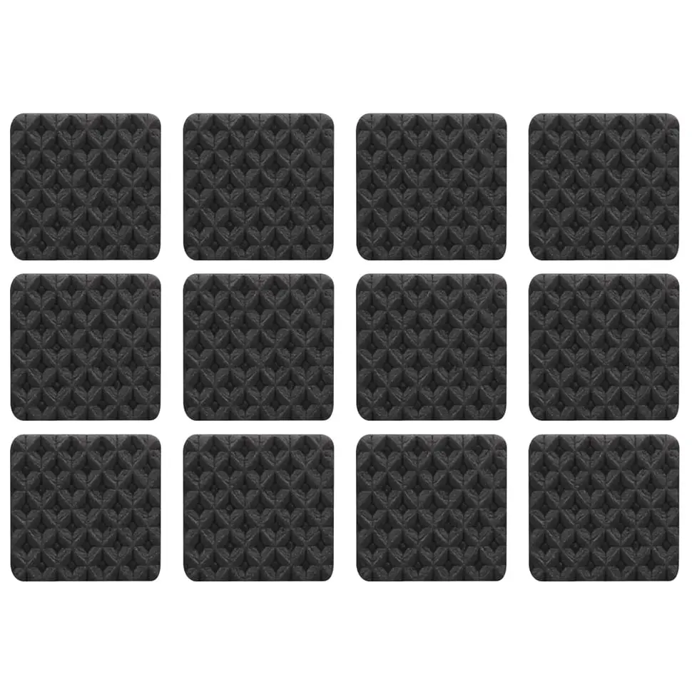 PROTETETOR ANTIDESLIZANTE QUADRADO MÉDIO 2,5 CM X 2,5 CM COM 12 3M - PRETO - Foto 1