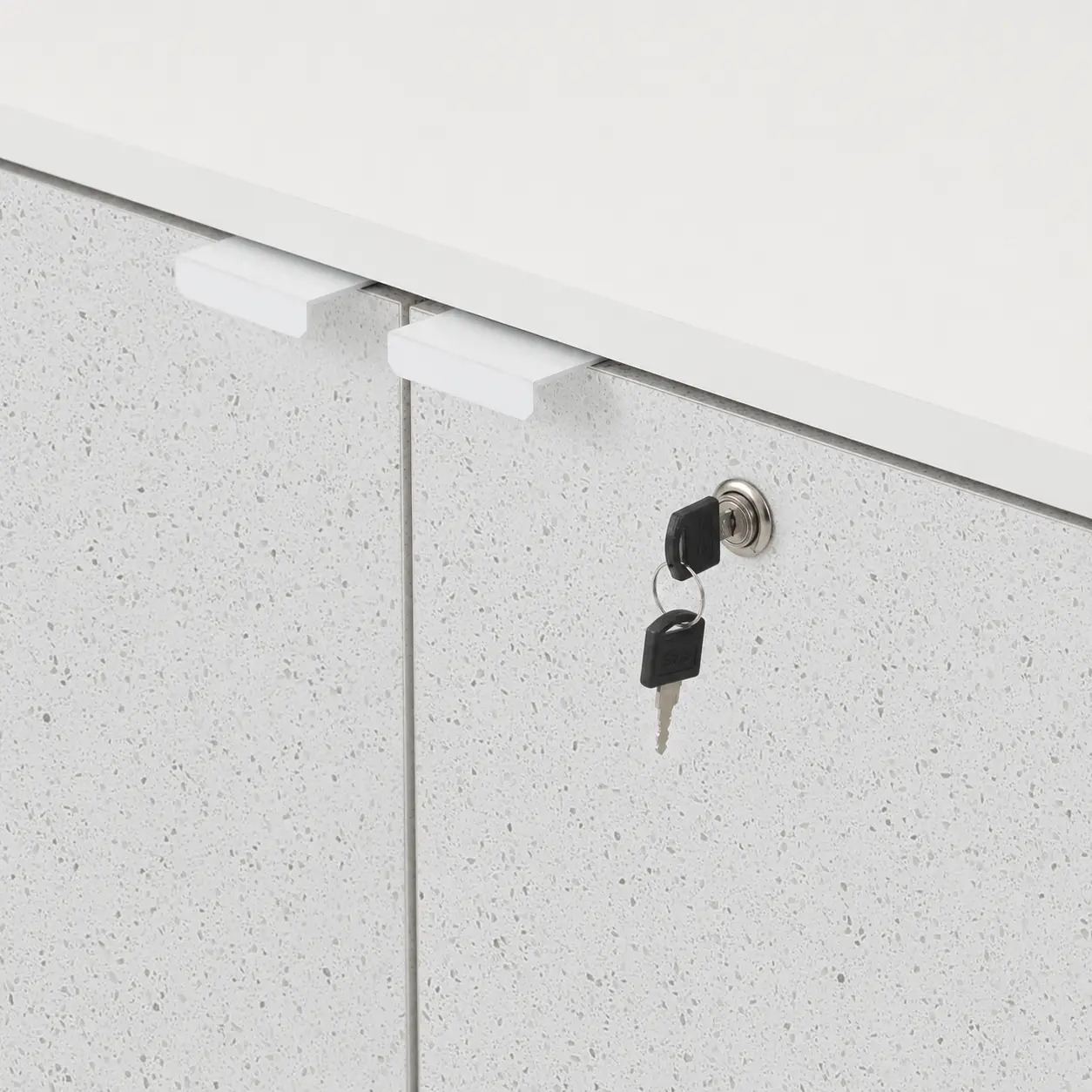 ARMÁRIO PARA ESCRITÓRIO BAIXO 2 PORTAS SLEEK - BRANCO/GRANILITE - Foto 12