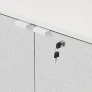 ARMÁRIO PARA ESCRITÓRIO BAIXO 2 PORTAS SLEEK - BRANCO/GRANILITE - Foto 12