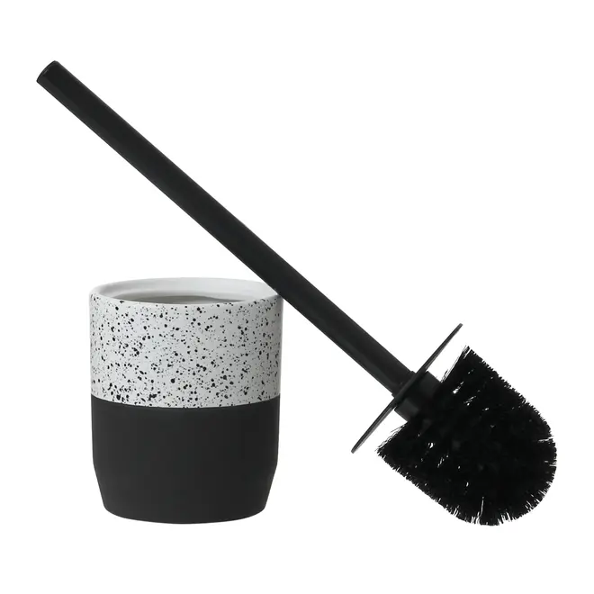ESCOVA PARA BANHEIRO DOWA - BRANCO/PRETO - Foto 2
