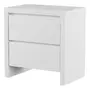 MESA DE CABECEIRA 2 GAVETAS VOGAN - BRANCO BRILHANTE - Foto 2