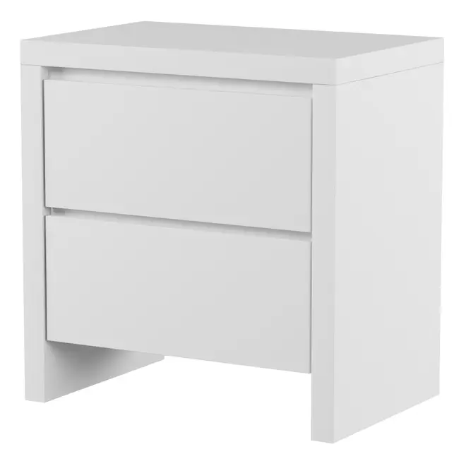 MESA DE CABECEIRA 2 GAVETAS VOGAN - BRANCO BRILHANTE - Foto 2