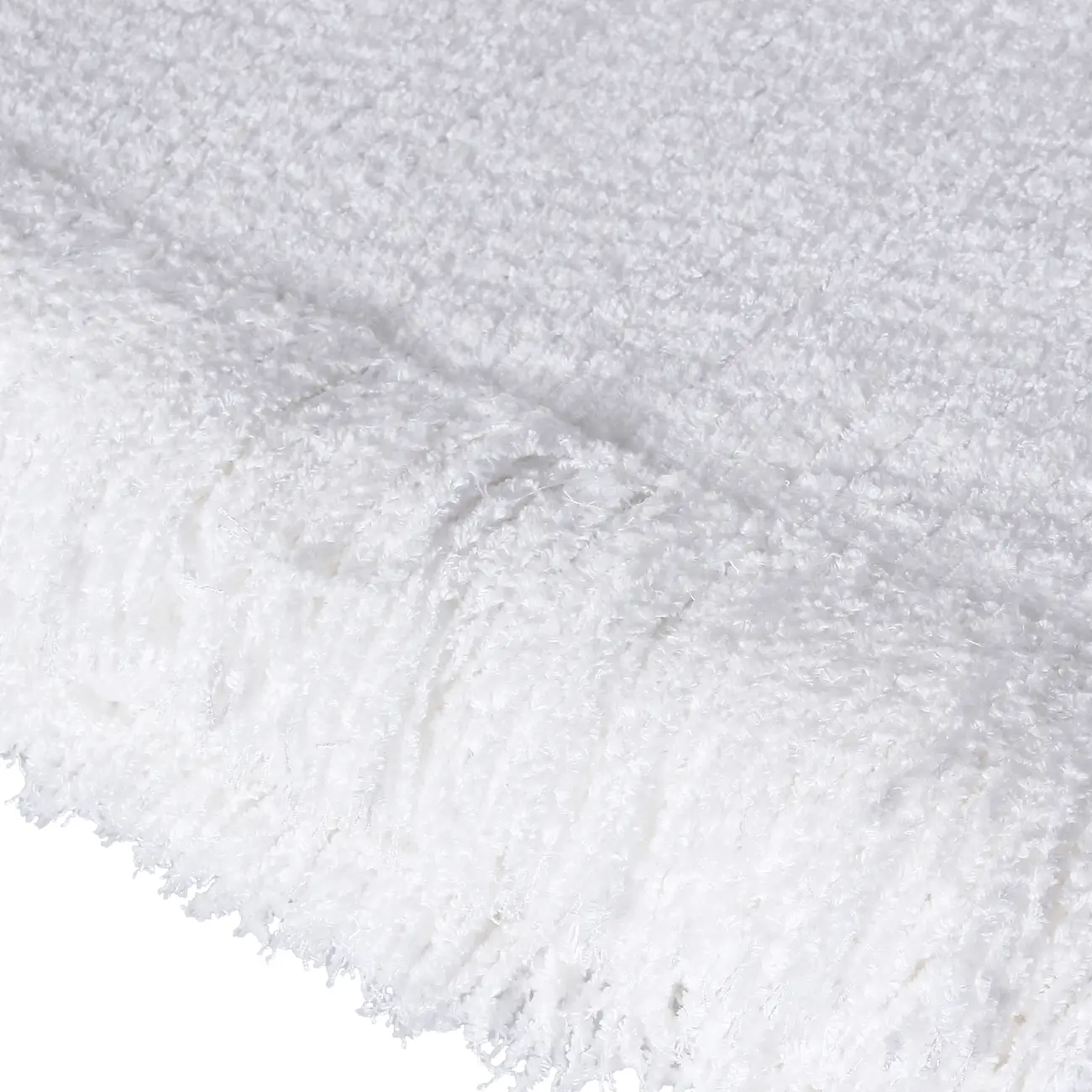 MANTA PARA SOFÁ C/FRANJAS 1,40 M X 1,60 M BLANC - OFF WHITE - Foto 4