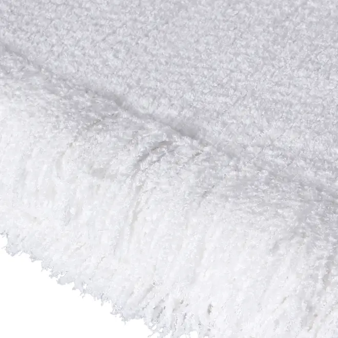 MANTA PARA SOFÁ C/FRANJAS 1,40 M X 1,60 M BLANC - OFF WHITE - Foto 4