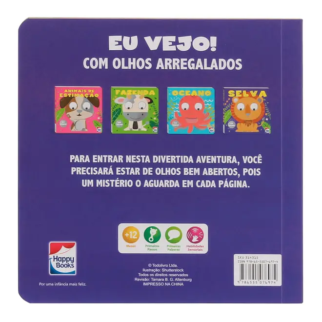 EU VEJO! COM OLHOS ARREGALADOS SELVA LIVRO INFANTIL - MULTICOR - Foto 5