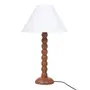 LUMINÁRIA DE MESA TORNIO C/CUP A - NOZES/BRANCO - Foto 1