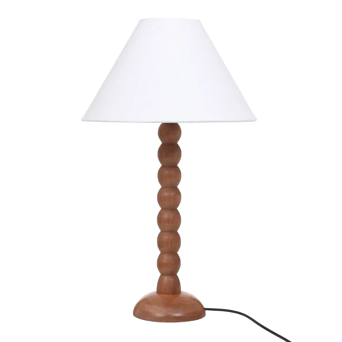 LUMINÁRIA DE MESA TORNIO C/CUP A - NOZES/BRANCO - Foto 1
