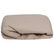 COLCHA DE SOLTEIRO COM ELÁSTICO 88 CM X 1,88 M X 20 CM FUX - BEGE - Foto 1