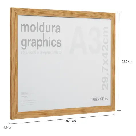 Imagem com medidas do produto MOLDURA A3 29 CM X 42 CM GRAPHICS