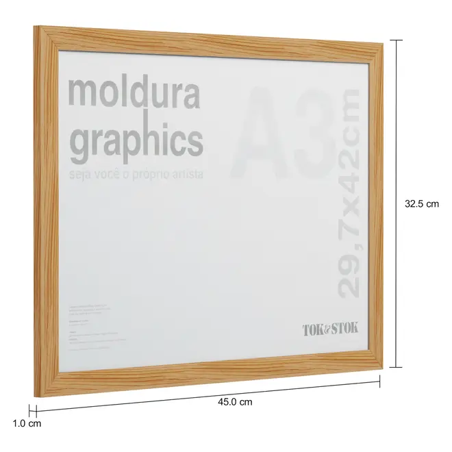 MOLDURA A3 29 CM X 42 CM GRAPHICS - GARAPA - Foto 13