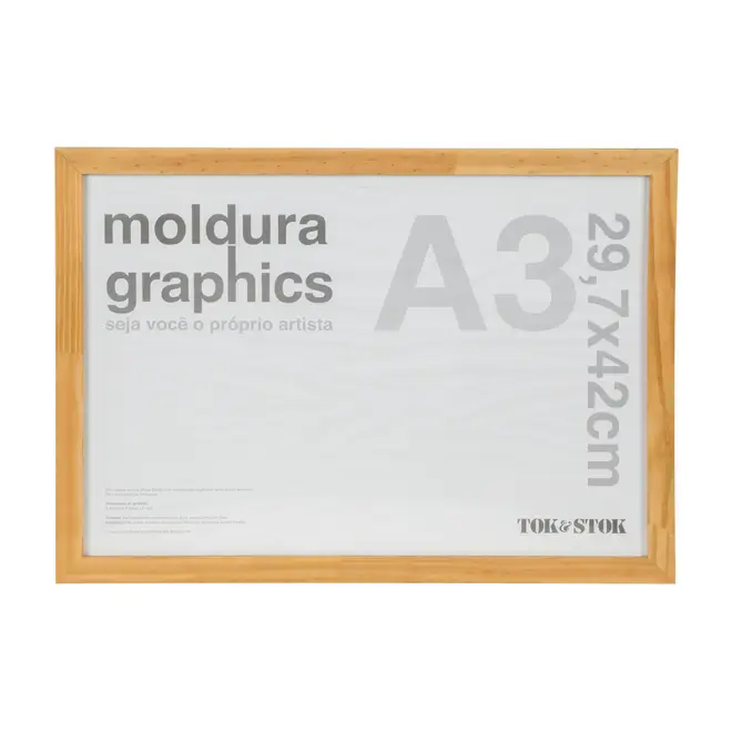 MOLDURA A3 29 CM X 42 CM GRAPHICS - GARAPA - Foto 1