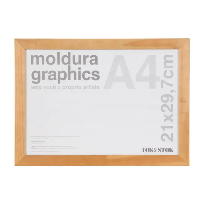 MOLDURA A4 21 CM X 29 CM GRAPHICS - GARAPA - Foto 1