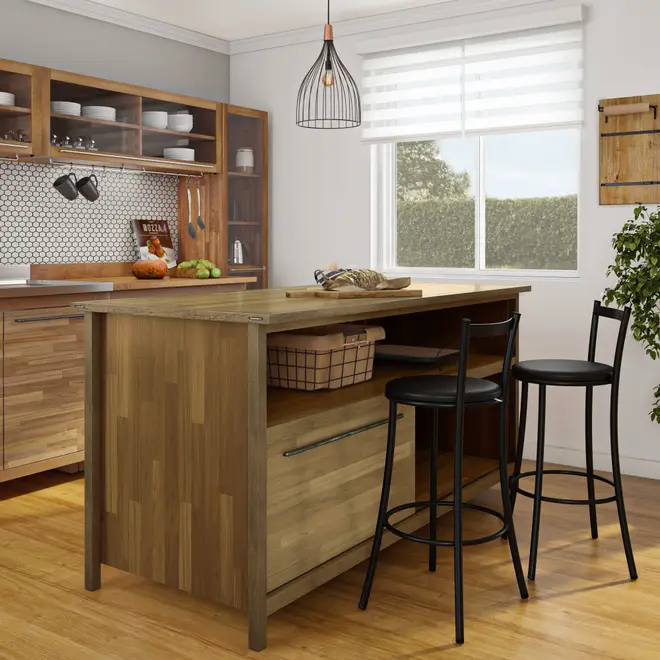 BALCÃO 1,80 M X 80 CM GOURMET - NOZES - Foto 5