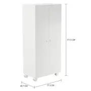 ARMÁRIO PARA LAVANDEIRA 2 PORTAS COM RODÍZIOS BUBS - BRANCO - Foto 7