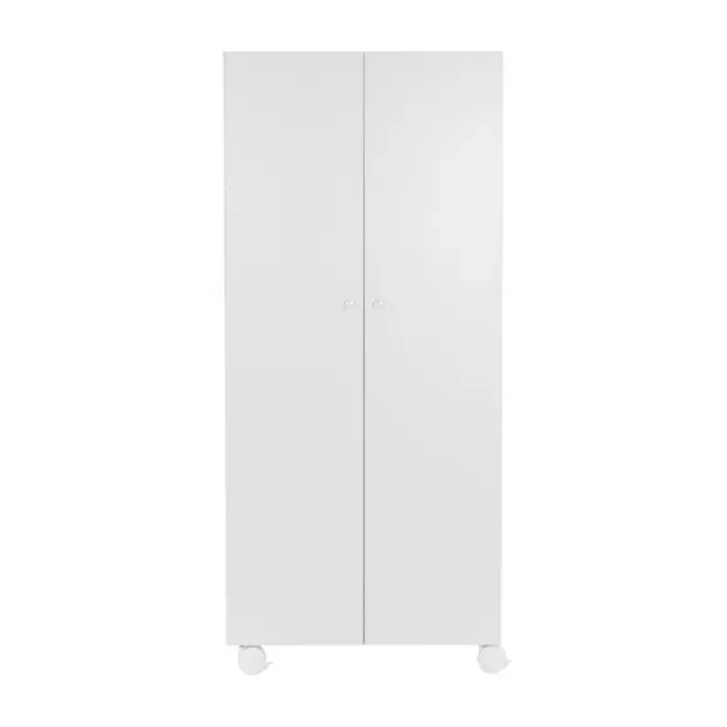 ARMÁRIO PARA LAVANDEIRA 2 PORTAS COM RODÍZIOS BUBS - BRANCO - Foto 1