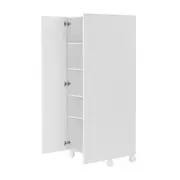 ARMÁRIO PARA LAVANDEIRA 2 PORTAS COM RODÍZIOS BUBS - BRANCO - Foto 3