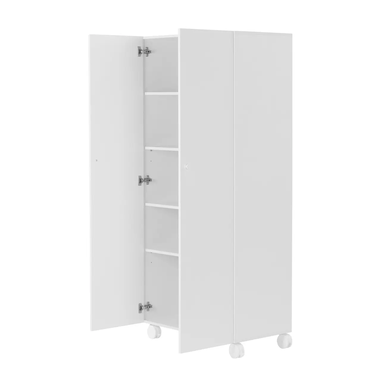 ARMÁRIO PARA LAVANDEIRA 2 PORTAS COM RODÍZIOS BUBS - BRANCO - Foto 3