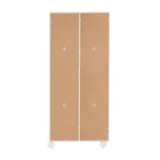 ARMÁRIO PARA LAVANDEIRA 2 PORTAS COM RODÍZIOS BUBS - BRANCO - Foto 5