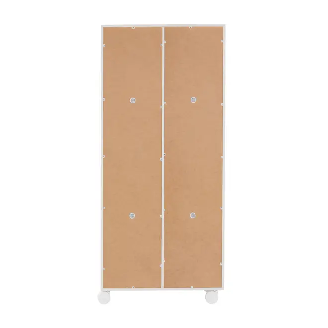 ARMÁRIO PARA LAVANDEIRA 2 PORTAS COM RODÍZIOS BUBS - BRANCO - Foto 5