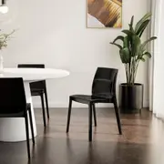 CADEIRA PARA ÁREA EXTERNA EMPILHÁVEL JUNO - PRETO BRILHANTE - Foto 8
