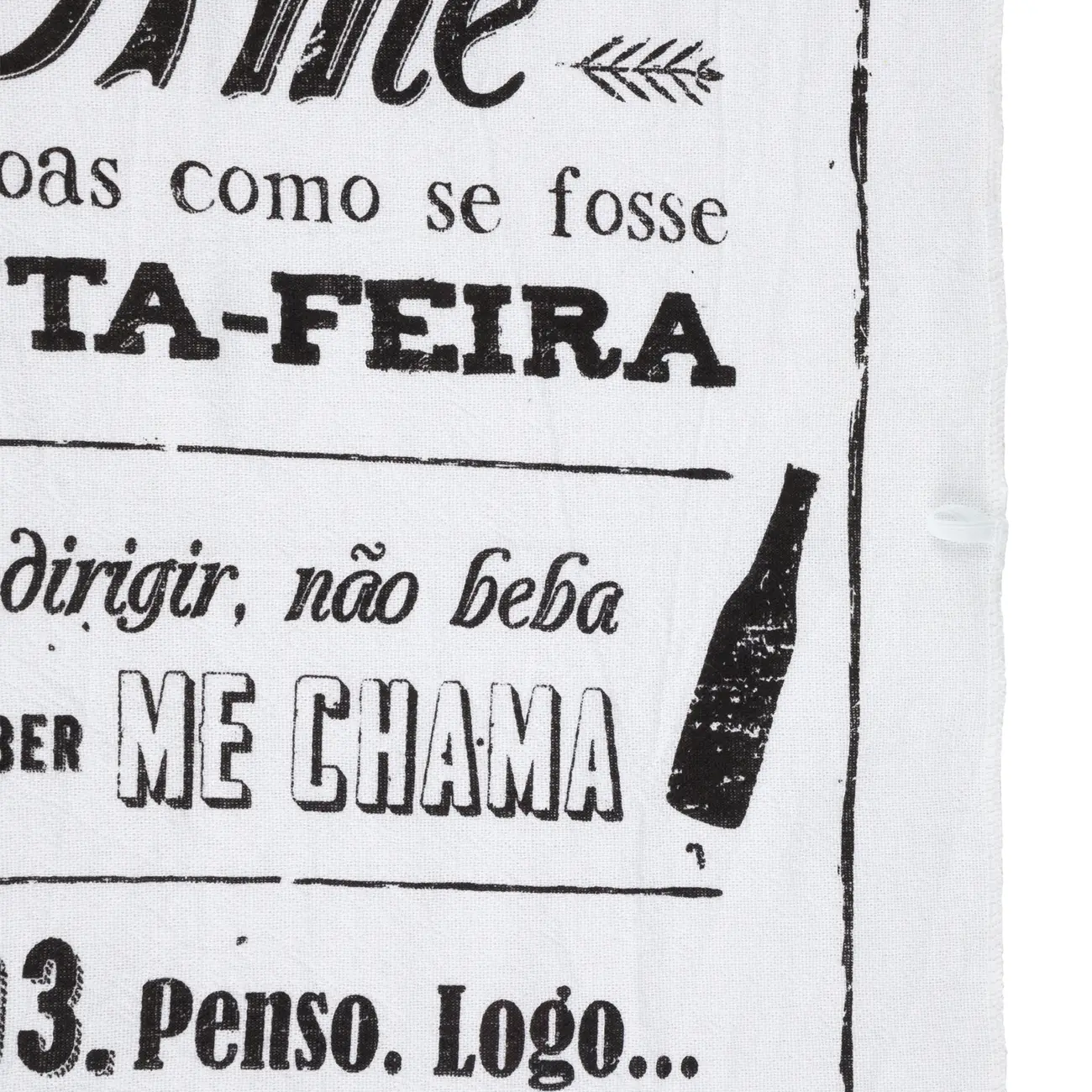 PANO DE PRATO BOTECO - PRETO/BRANCO - Foto 2