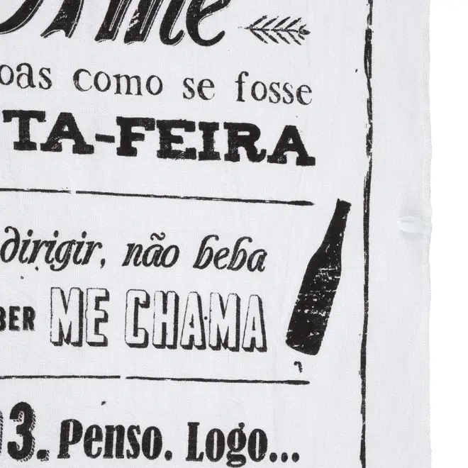 PANO DE PRATO BOTECO - PRETO/BRANCO - Foto 2