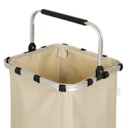 CESTO PARA ROUPA ALUPOLY - CAMELO/ALUMÍNIO - Foto 5
