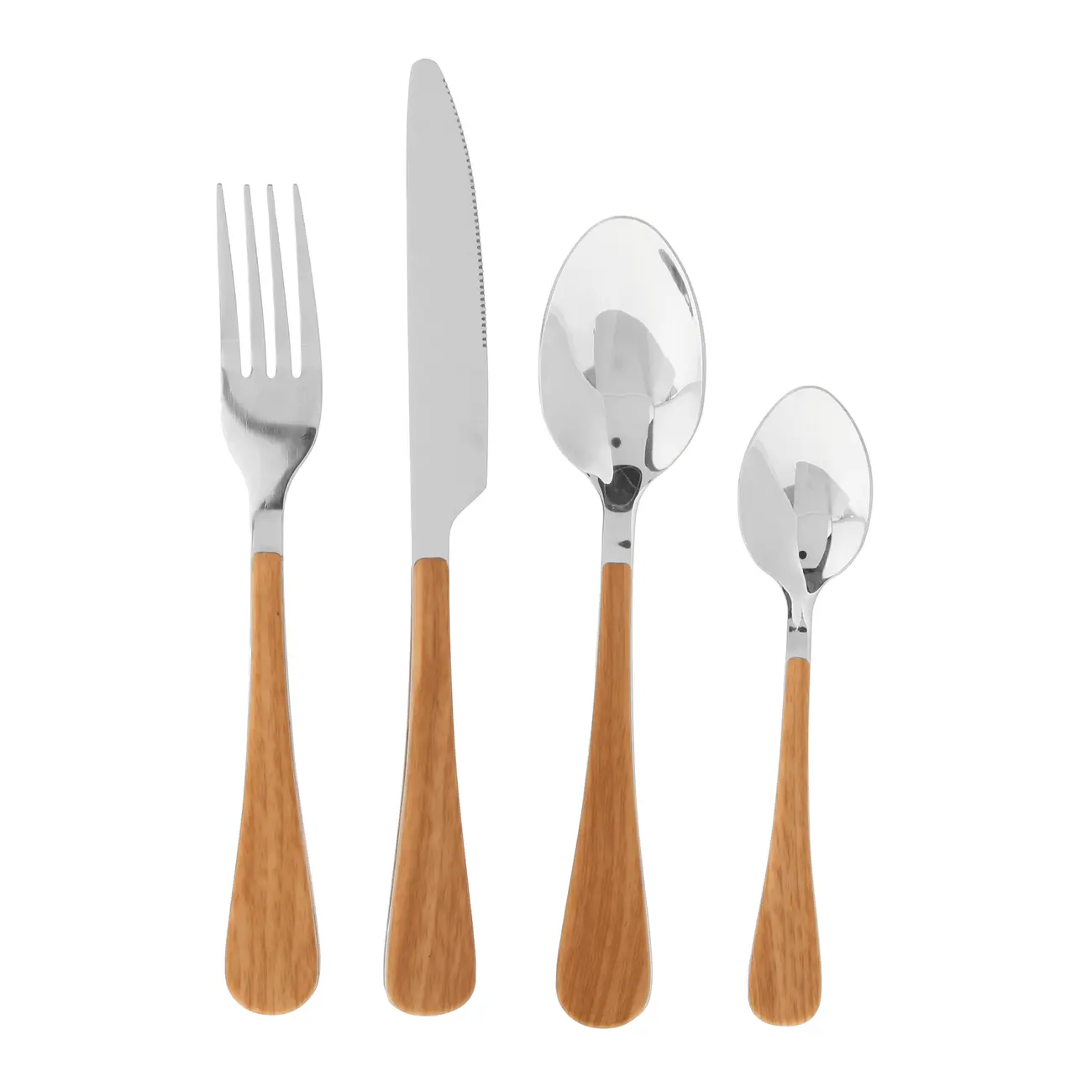 FAQUEIRO 24 PEÇAS PARA 6 PESSOAS MILÃO - INOX/MARROM - Foto 1
