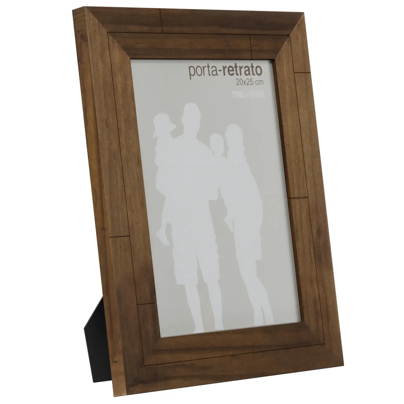 PORTA-RETRATO 20 CM X 25 CM RÚSTICO - ENCERADO CASTANHO - Foto 1