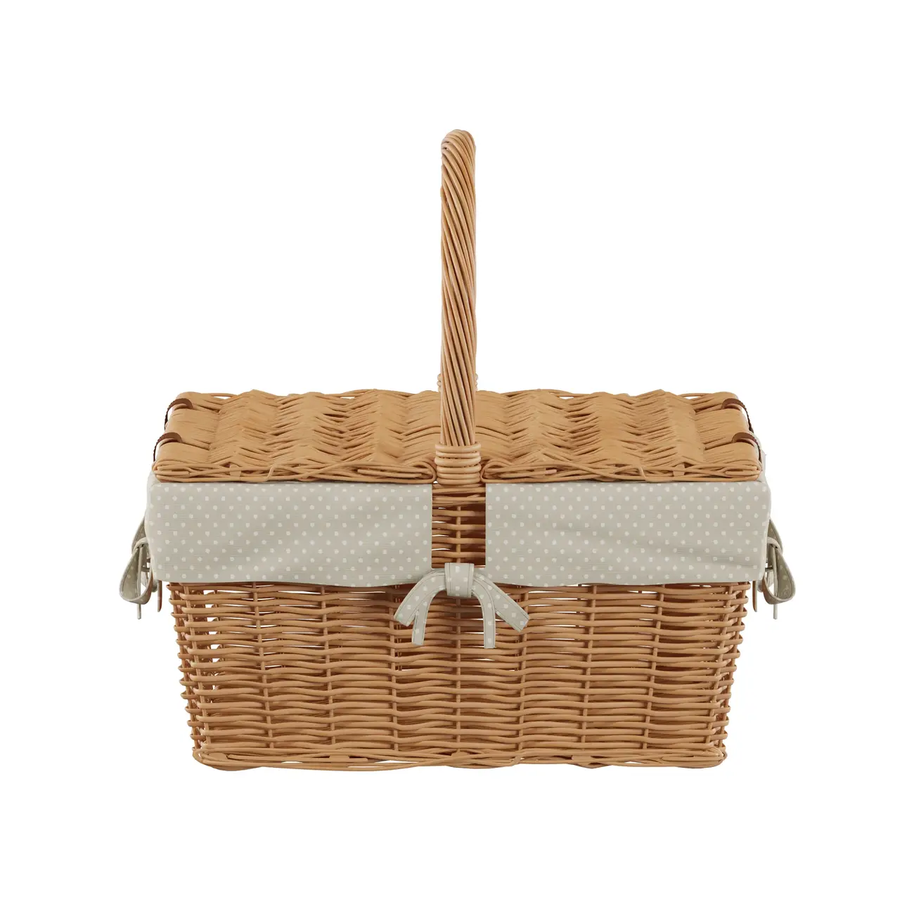 CESTO PIQUENIQUE 40 CM X 31 CM BOULE - FIBRA CLARA/ BEGE - Foto 1