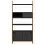 ARQUITET ESTANTE 3 PORTAS DE CORRER 96 CM X 1,95 M - NOZES/PRETO - Foto 1