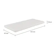ALMOFADA DE ASSENTO PARA SOFÁ 2 LUGARES SOL - BRANCO - Foto 6