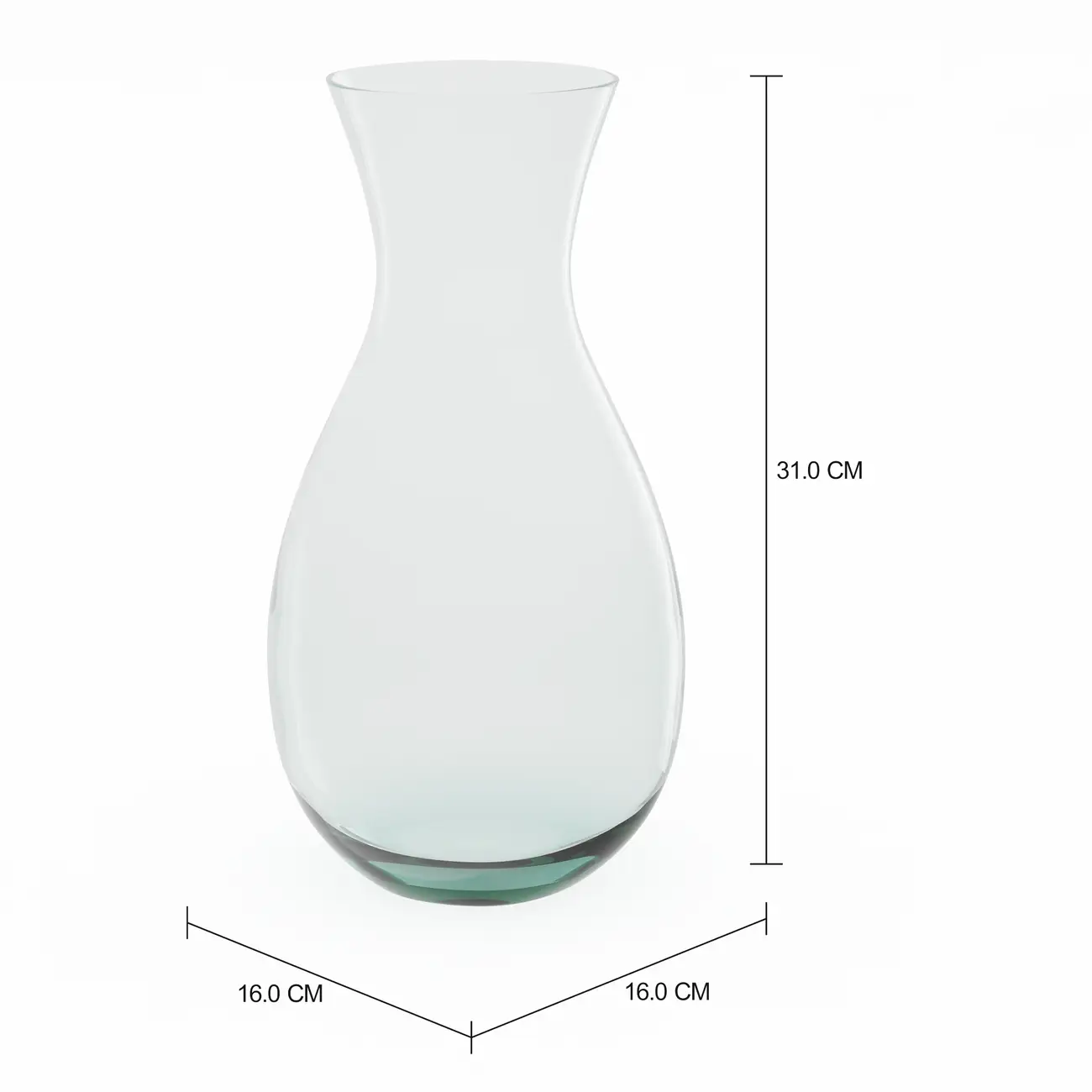 VASO 31 CM FLUTUANTES - VERDE - Foto 2