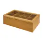CAIXA DE CHÁ 31 CM X 19 CM BAMBOO - NATURAL/INCOLOR - Foto 1
