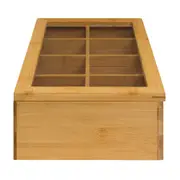 CAIXA DE CHÁ 31 CM X 19 CM BAMBOO - NATURAL/INCOLOR - Foto 4