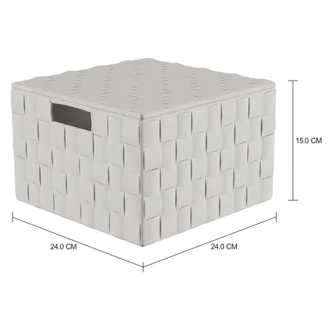 Imagem com medidas do produto CAIXA 24 CM X 15 CM TRANCINTOS