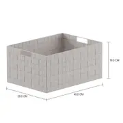CESTO 40 CM X 29 CM TRANCINTOS - CAMELO - Foto 2